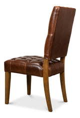Sarreid Brady Leather Side Chair