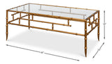 Sarreid Faux Bamboo Metal Coffee Table 48