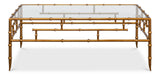 Sarreid Faux Bamboo Metal Coffee Table 48