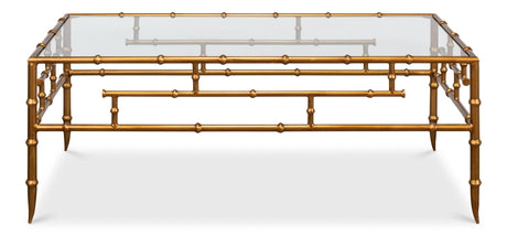 Sarreid Faux Bamboo Metal Coffee Table 48