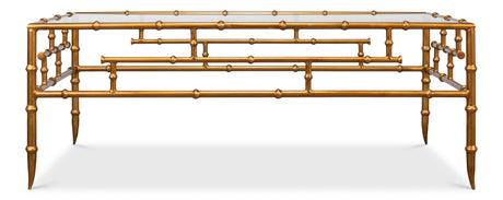 Sarreid Faux Bamboo Metal Coffee Table 48