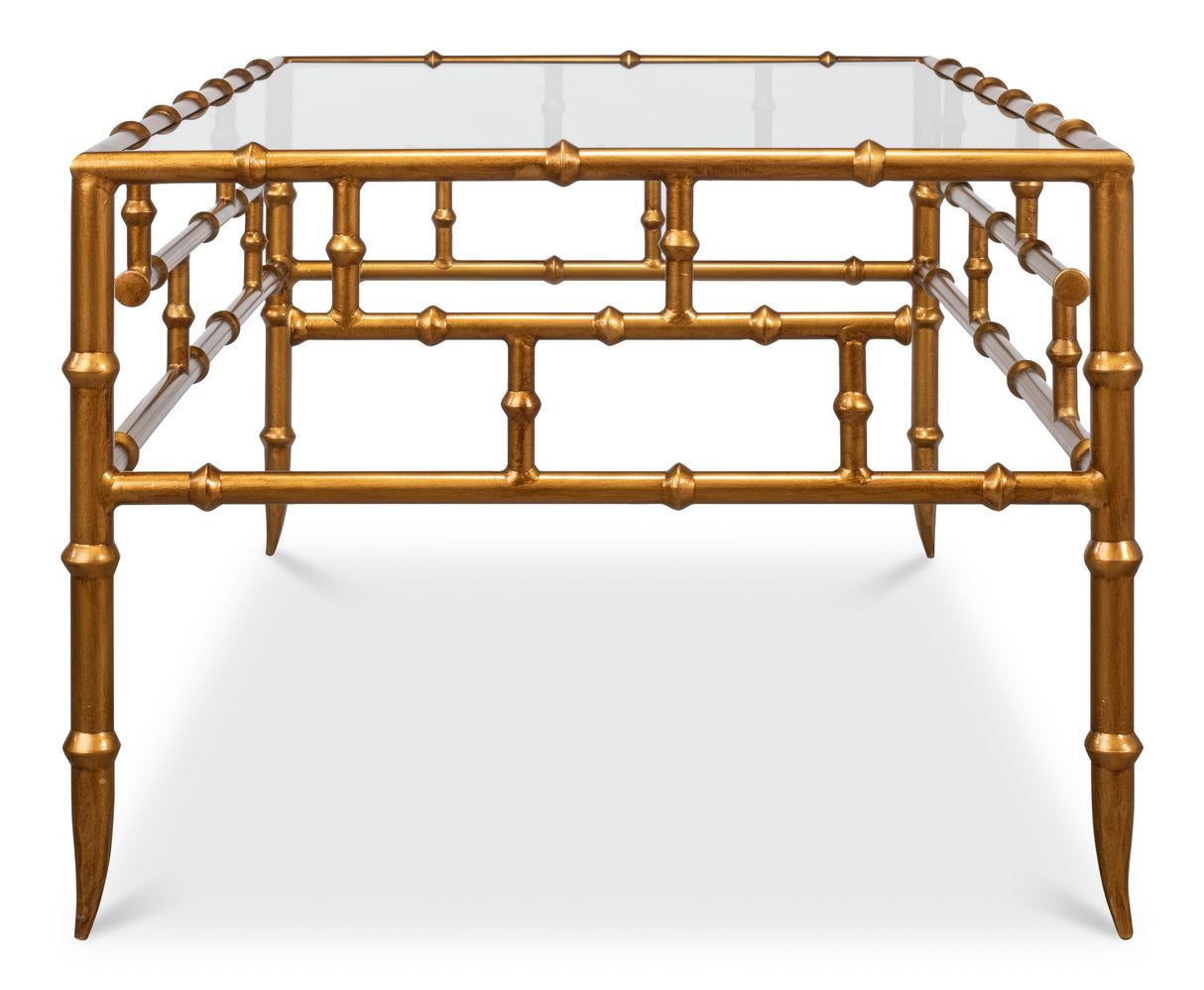 Sarreid Faux Bamboo Metal Coffee Table 48