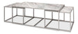 Sarreid Set Of 3 Nesting Low Tables  Marble Tops