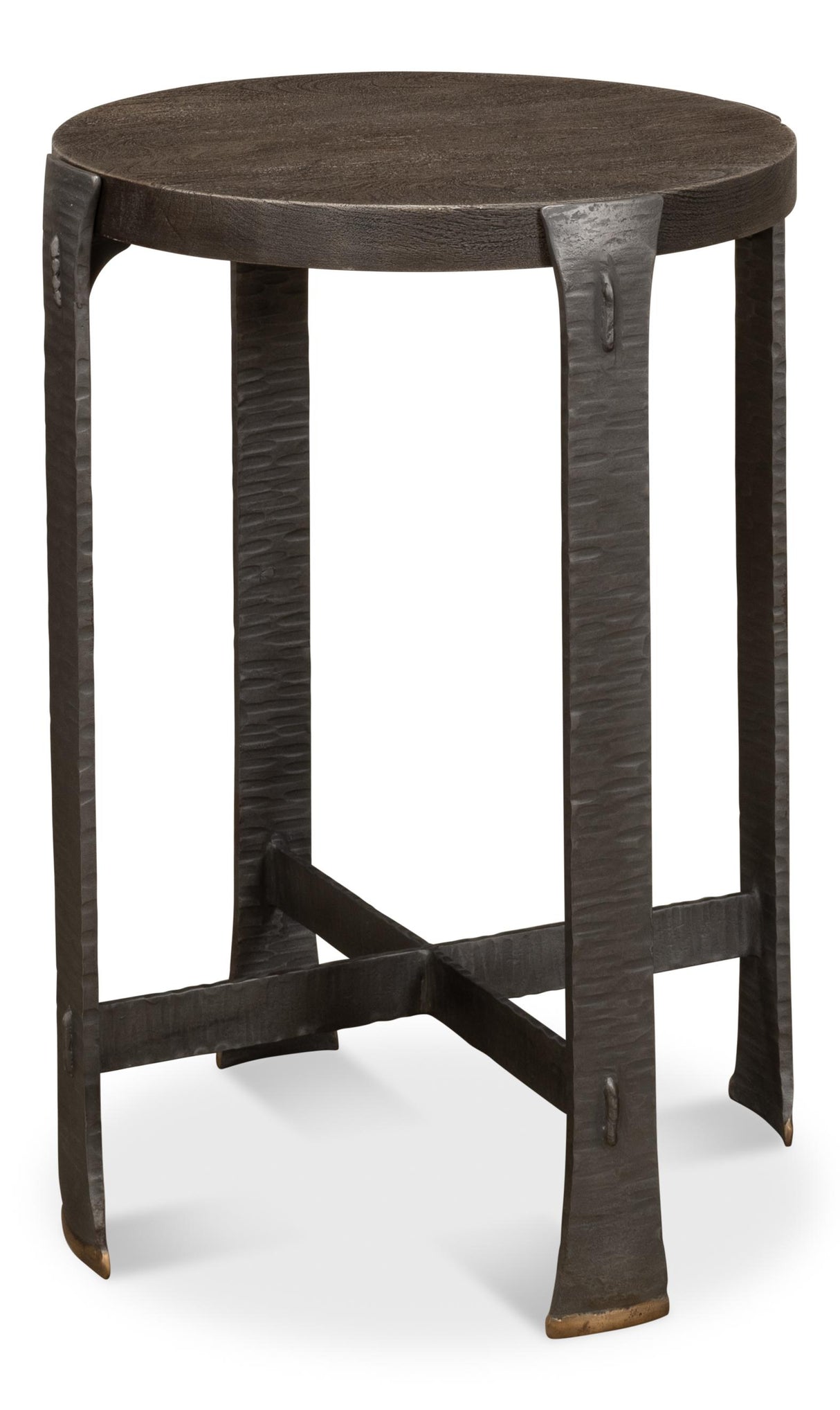 Sarreid Forged Slats Side Table/Moleskin