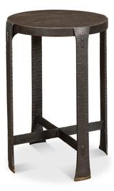 Sarreid Forged Slats Side Table/Moleskin