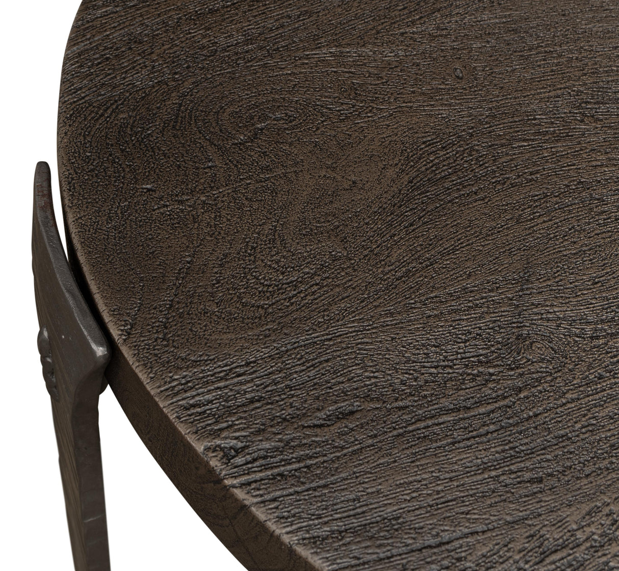 Sarreid Forged Slats Side Table/Moleskin