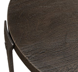 Sarreid Forged Slats Side Table/Moleskin