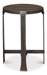 Sarreid Forged Slats Side Table/Moleskin