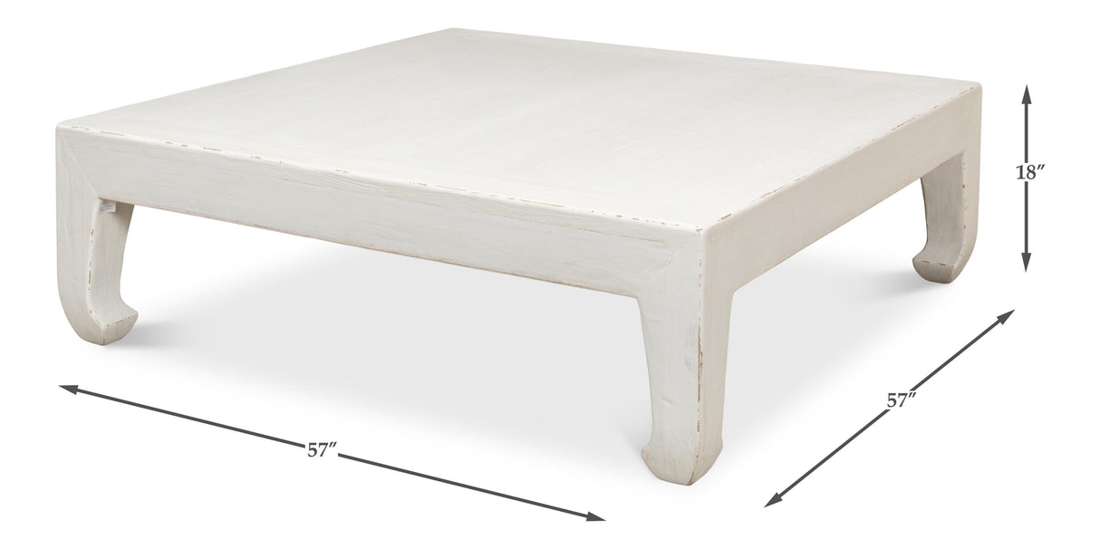 Sarreid Classic Chinese Coffee Table  White