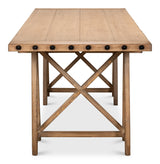 Sarreid Sawhorse Desk  Natural Polished Old Pine