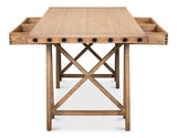 Sarreid Sawhorse Desk  Natural Polished Old Pine
