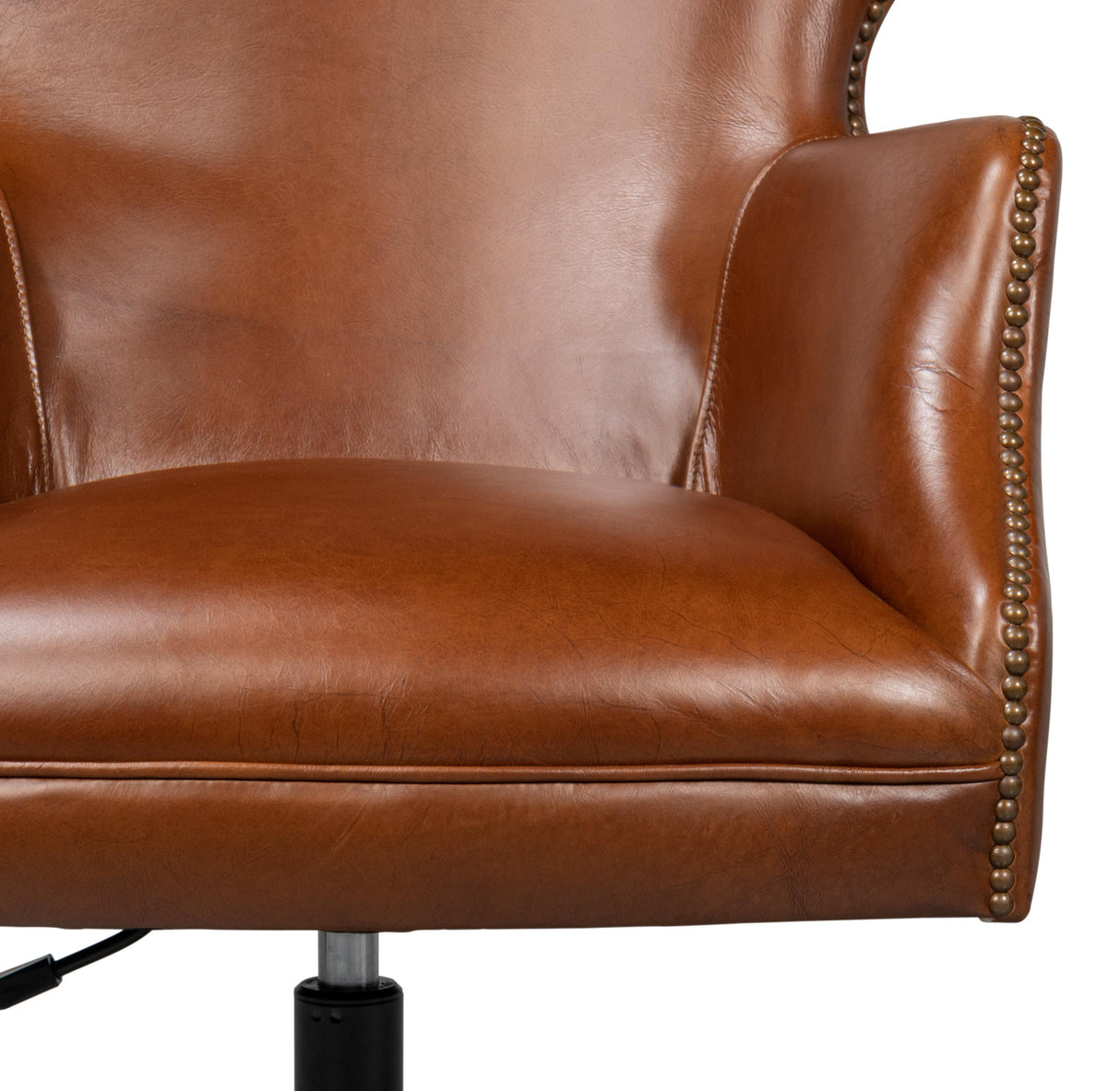 Sarreid Andrew Jackson Desk Chair Havana Leather