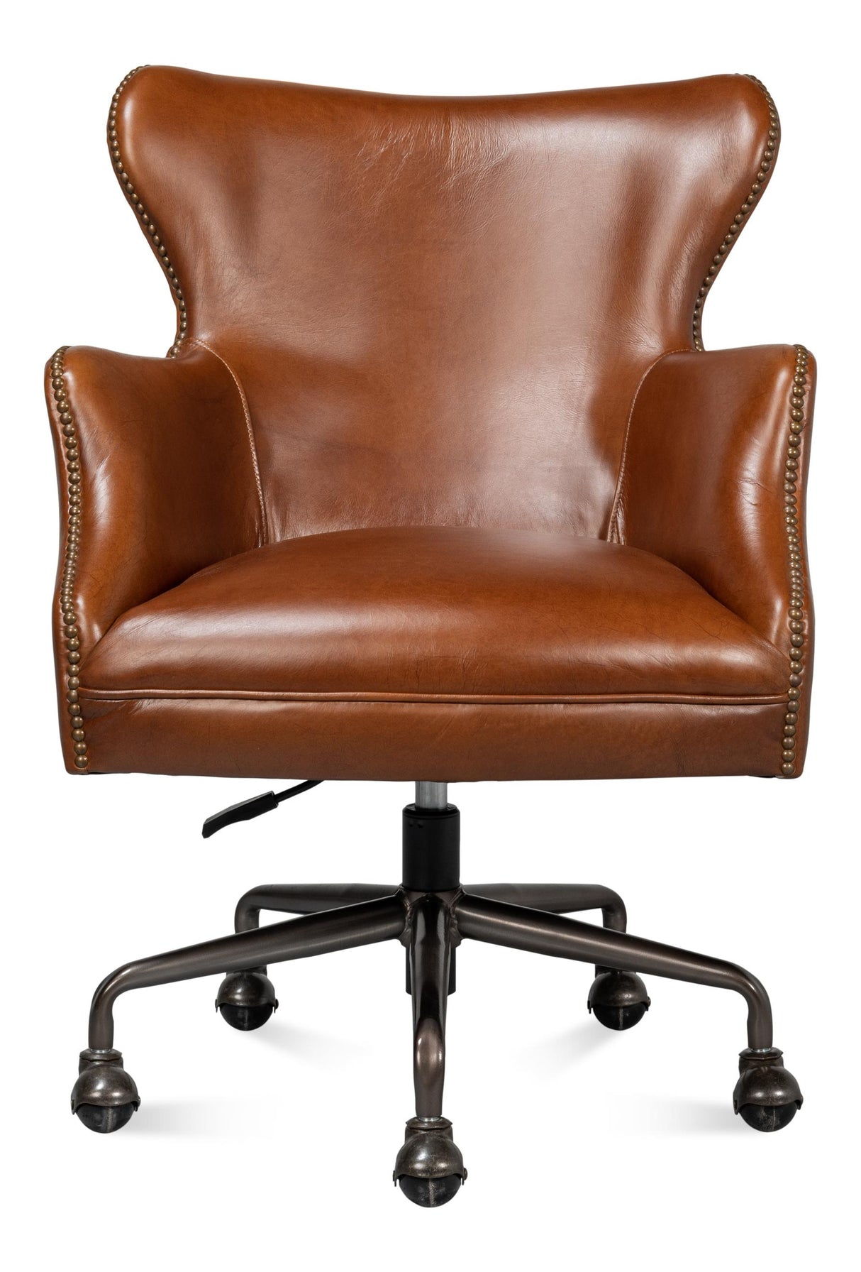 Sarreid Andrew Jackson Desk Chair Havana Leather