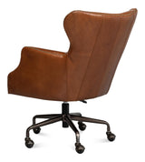 Sarreid Andrew Jackson Desk Chair Havana Leather