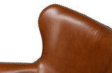 Sarreid Andrew Jackson Desk Chair Havana Leather