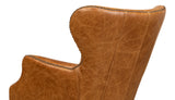 Sarreid Andrew Jackson Desk Chair  Cuba Brown
