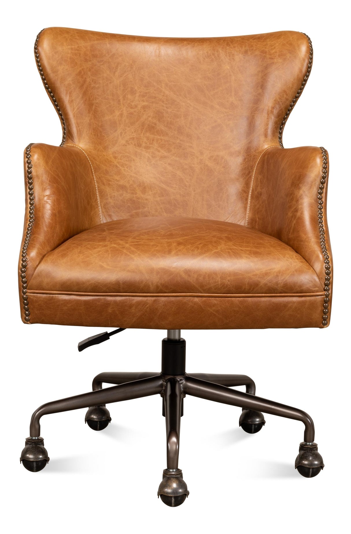Sarreid Andrew Jackson Desk Chair  Cuba Brown
