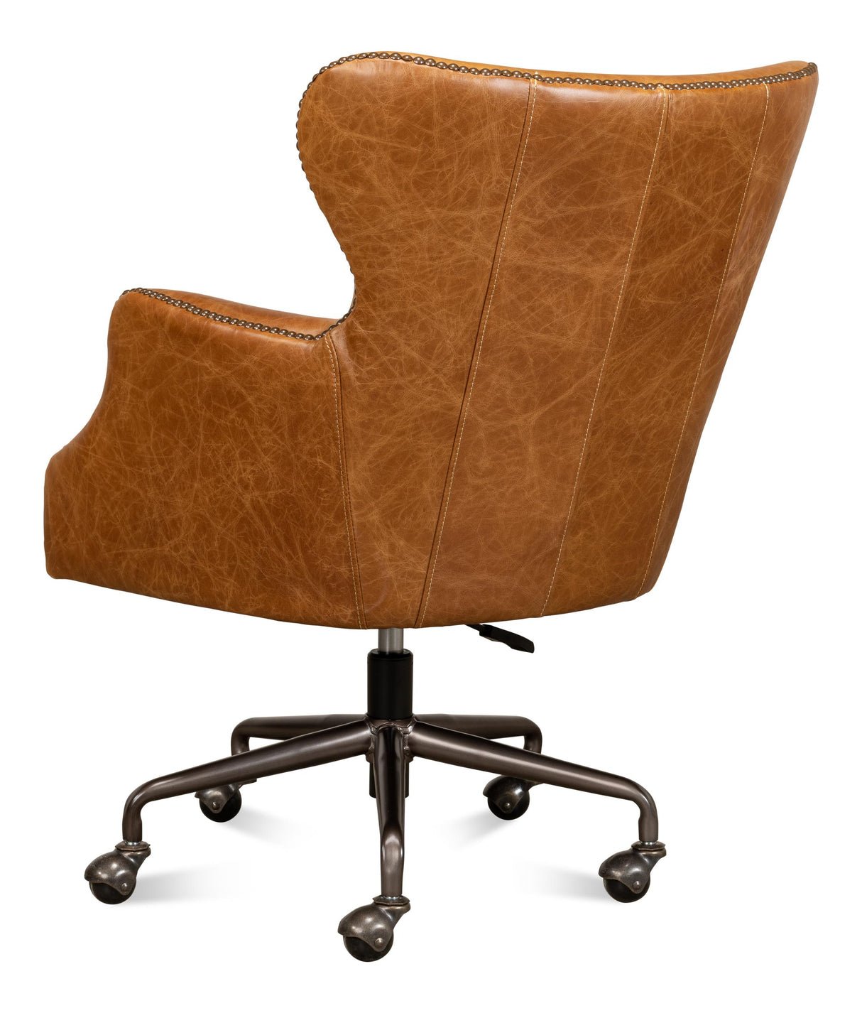 Sarreid Andrew Jackson Desk Chair  Cuba Brown