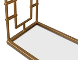 Sarreid Brass Gate Console Table