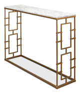 Sarreid Brass Gate Console Table
