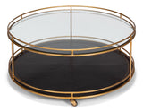Sarreid Trolley Round Cocktail Table