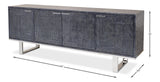 Sarreid Bronzini Credenza  Embossed Blue/Grey