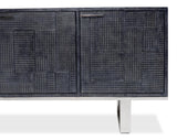 Sarreid Bronzini Credenza  Embossed Blue/Grey