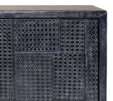 Sarreid Bronzini Credenza  Embossed Blue/Grey