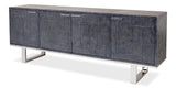 Sarreid Bronzini Credenza  Embossed Blue/Grey