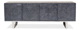 Sarreid Bronzini Credenza  Embossed Blue/Grey