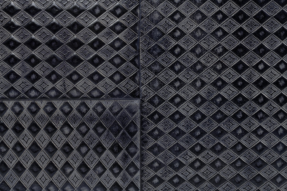 Sarreid Bronzini Credenza  Embossed Blue/Grey