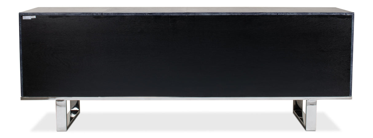 Sarreid Bronzini Credenza  Embossed Blue/Grey