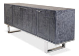 Sarreid Bronzini Credenza  Embossed Blue/Grey
