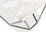 Sarreid Trapezoid Coffee Table  Marble Top