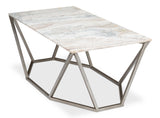 Sarreid Trapezoid Coffee Table  Marble Top
