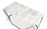 Sarreid Trapezoid Coffee Table  Marble Top