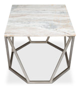 Sarreid Trapezoid Coffee Table  Marble Top