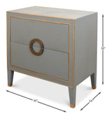 Sarreid Gabriella Night Stand  Storm Grey