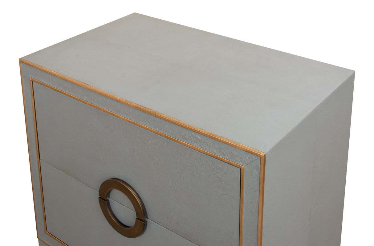 Sarreid Gabriella Night Stand  Storm Grey