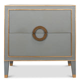 Sarreid Gabriella Night Stand  Storm Grey