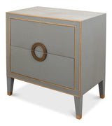 Sarreid Gabriella Night Stand  Storm Grey