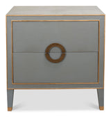 Sarreid Gabriella Night Stand  Storm Grey
