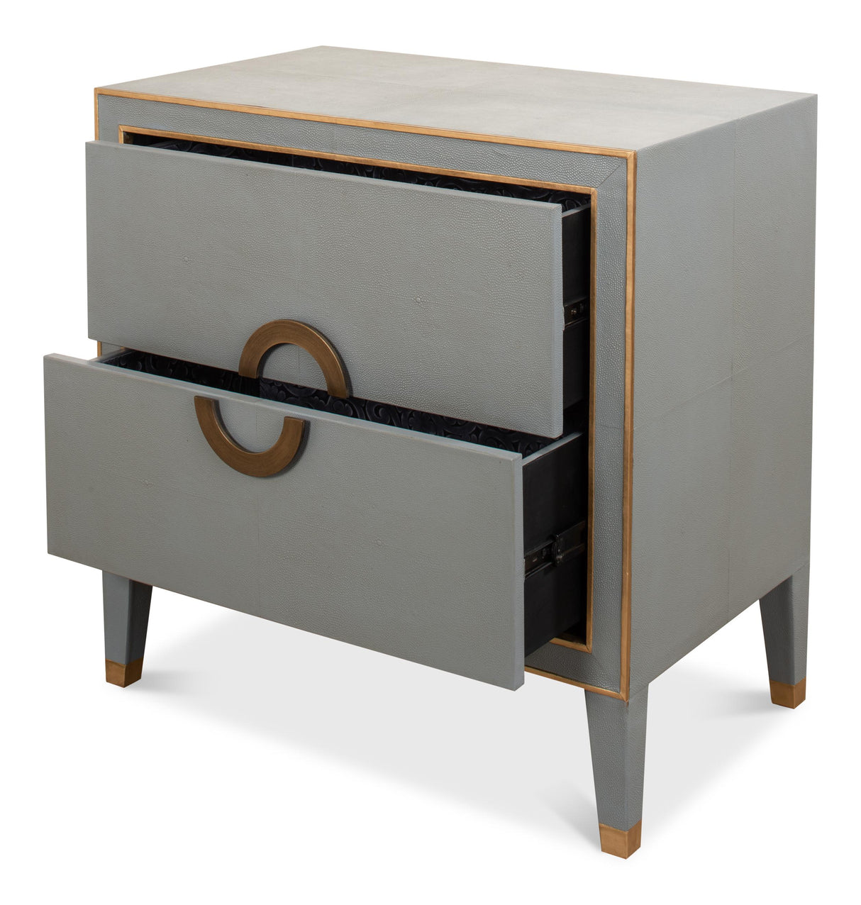 Sarreid Gabriella Night Stand  Storm Grey