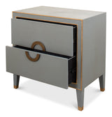 Sarreid Gabriella Night Stand  Storm Grey