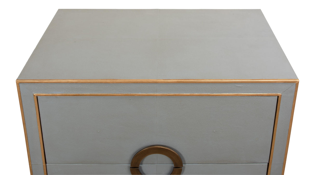 Sarreid Gabriella Night Stand  Storm Grey