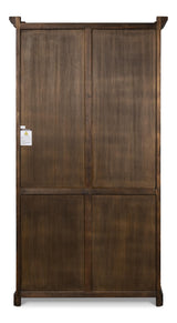 Sarreid Edgar Allan Glass Bookcase Antique Black