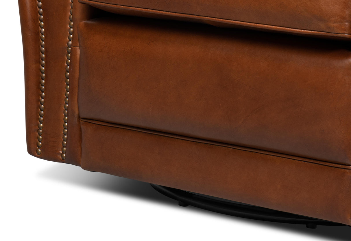 Sarreid Elite French Club Swivel Chair