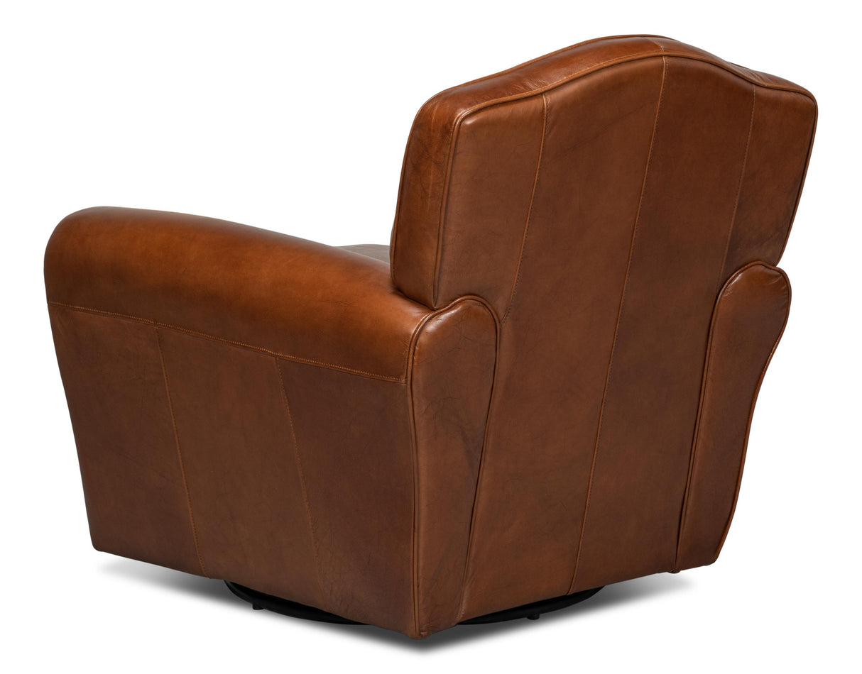 Sarreid Elite French Club Swivel Chair