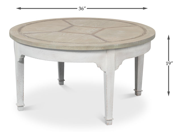 Sarreid Barbera Vineyards Round Coffee Table