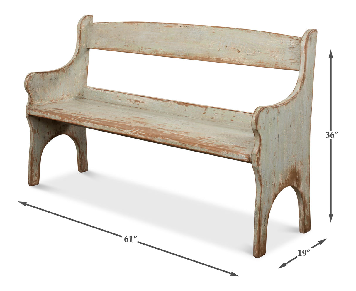 Sarreid Arlo Bench  Sage